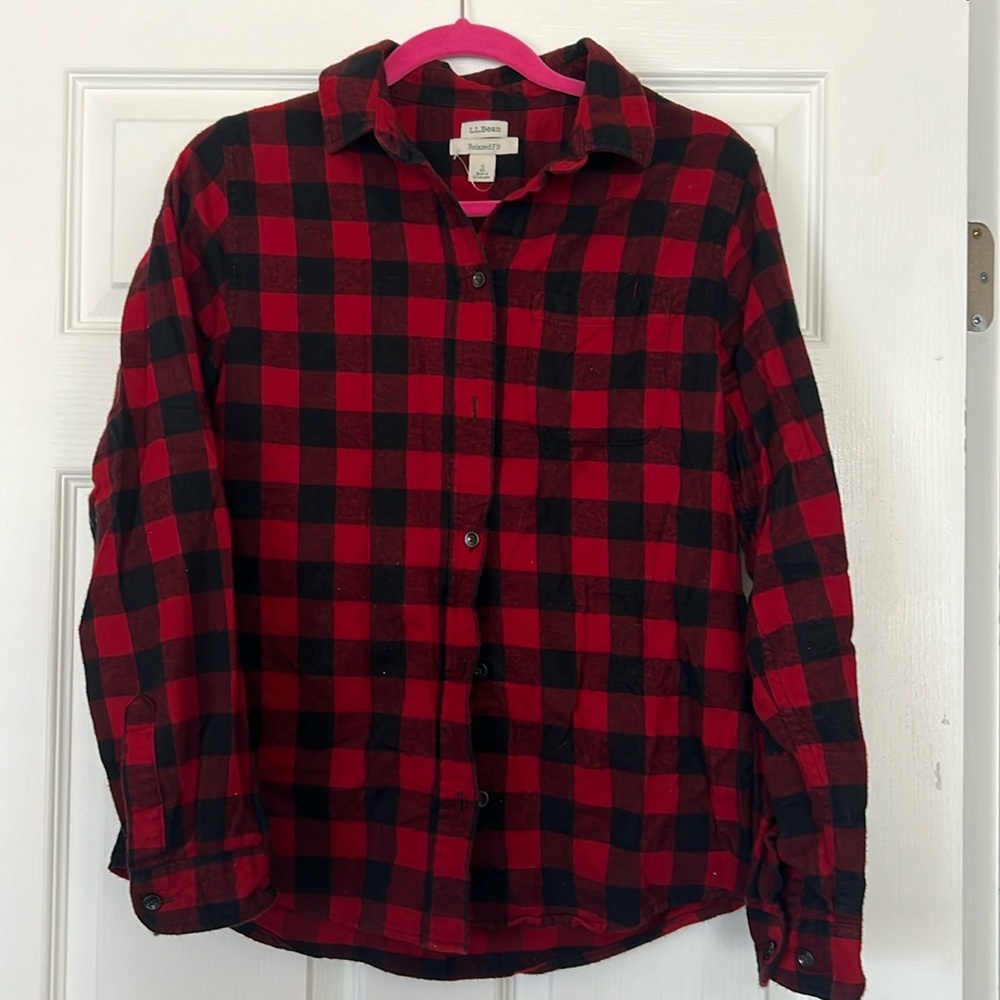 LL Bean Womens Plaid Shirt